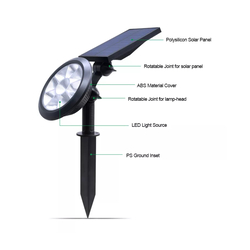 9 Led Solar Solar Power Landscape Light Outdoor Waterproof Solar Walkway Spotlights Maintain 8-12 Hours Of Lighting For Your Garden, Landscape, Path, Yard, Patio, Driveway Multi Mode And RGB