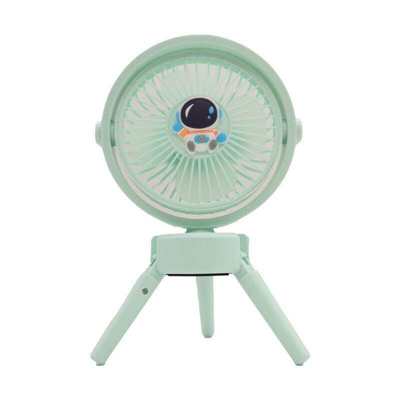 USB Fan Strong Wind Ultra Quiet Small Desk Fan Adjustable Rotation Mini Table Fan With 2 Fan Speeds And 2 Light Modes Adjustable Fan With Legs Personal Fan For Home Office And Desktop Green