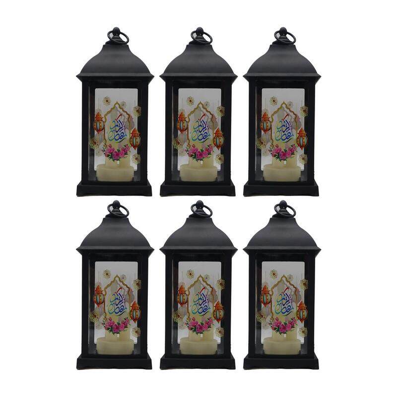 

Yuwell 6 Pcs Ramadan Lantern Ramadan Decoration Light Eid Decoration Lantern For Indoor And Outdoor Use