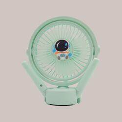 USB Fan Strong Wind Ultra Quiet Small Desk Fan Adjustable Rotation Mini Table Fan With 2 Fan Speeds And 2 Light Modes Adjustable Fan With Legs Personal Fan For Home Office And Desktop Green