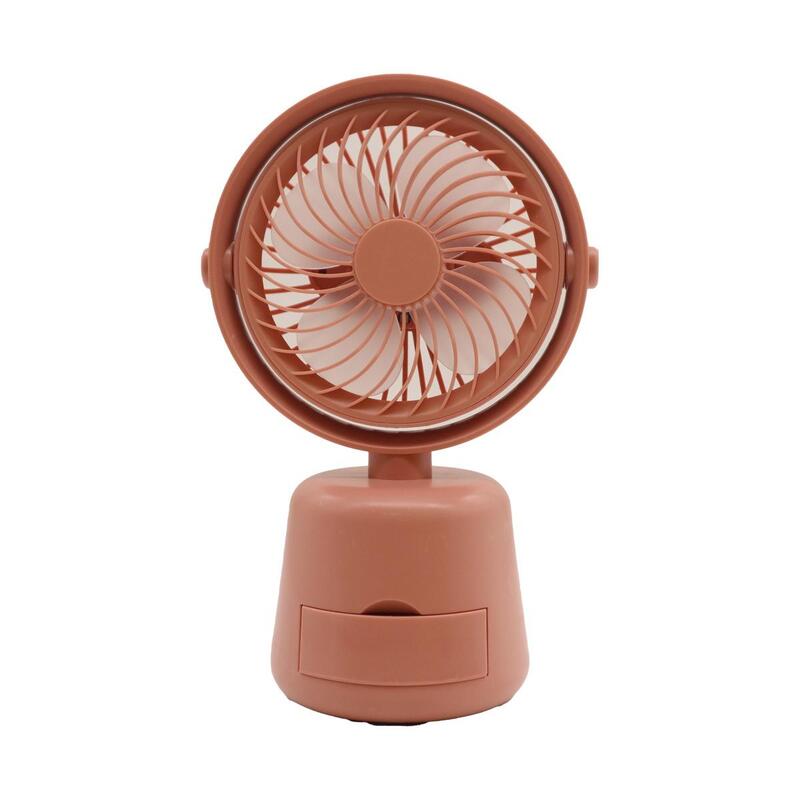 USB Fan Strong Wind Ultra Quiet Small Desk Fan Adjustable Rotation Mini Table Fan With Mobile Holder 2 Fan Speeds And 2 Light Modes Adjustable Fan Personal Fan For Home Office And Desktop Pink