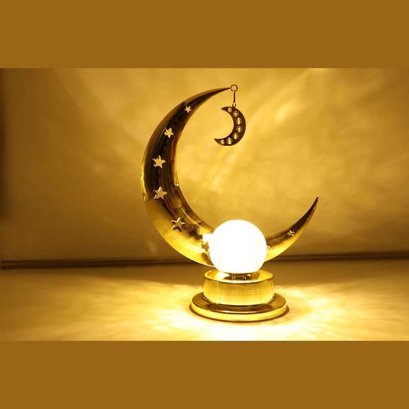 Moon Lamp Led Iron Moon Lamp Ball Lamp Muslim Festival Decorative Lamp Bedroom Table Lamp For Ramadan And Eid Decoration Light