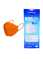 MedOne N95 Disposable Particulate Respiratory Face Mask, Orange, 10 Pieces