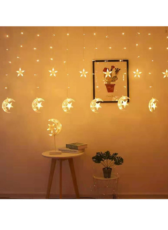 HippoLED Ramadan Indoor/Outdoor Star Light for House Party Eid and Room Decoration, Warm White