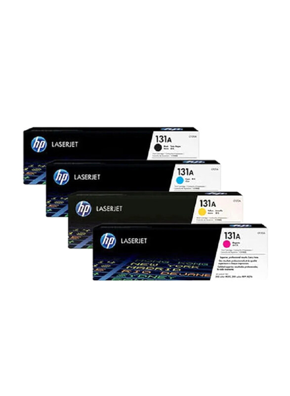 

HP CF213A 131A Black and Tri-Color LaserJet Toner Cartridge, 4 Pieces