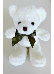 Teddy Bear with Green Bow Tie, Ages 1+, White