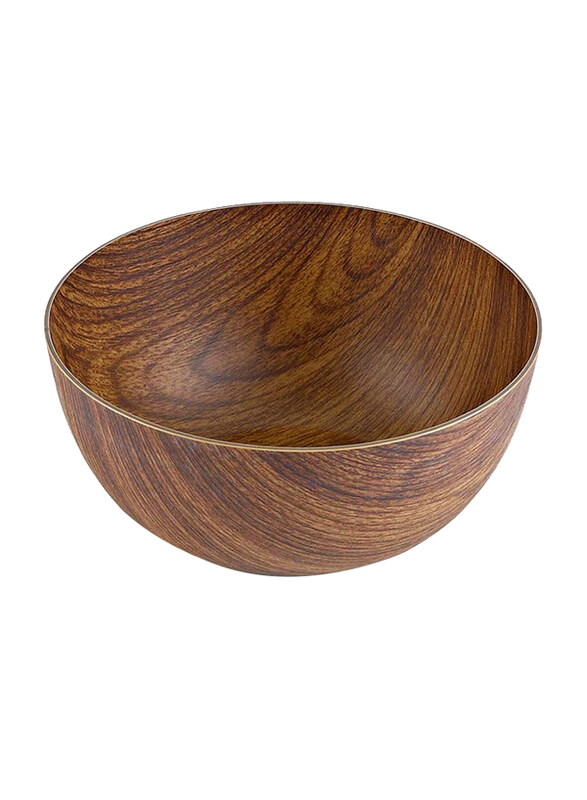 

Evelin Wood Round Salad Bowl, Brown