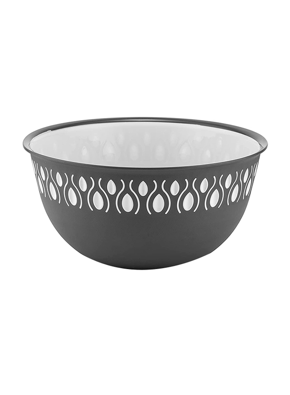 Orchid 3-Ltr Melamine Round Foly Life Multipurpose Bowl, Grey