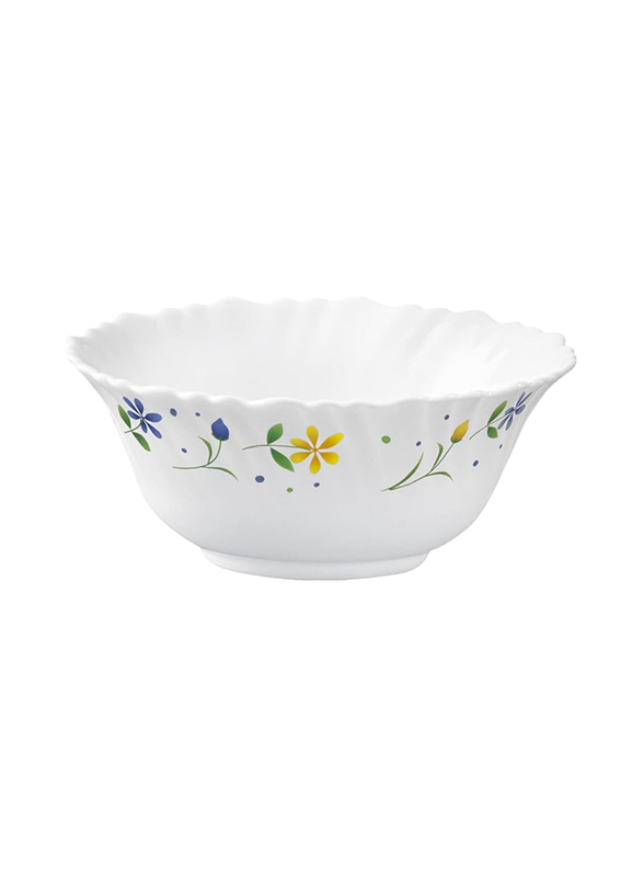 

Orchid 9-inch Opalware Twilight Ceramic Round Multipurpose Serving Bowl, White