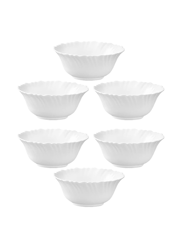 

Orchid 4.5-Inch 6-Piece Opalware Classique Ceramic Soup Bowl, White