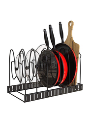 Orchid 8 Tiers Pot Rack Organizer, Large, Black