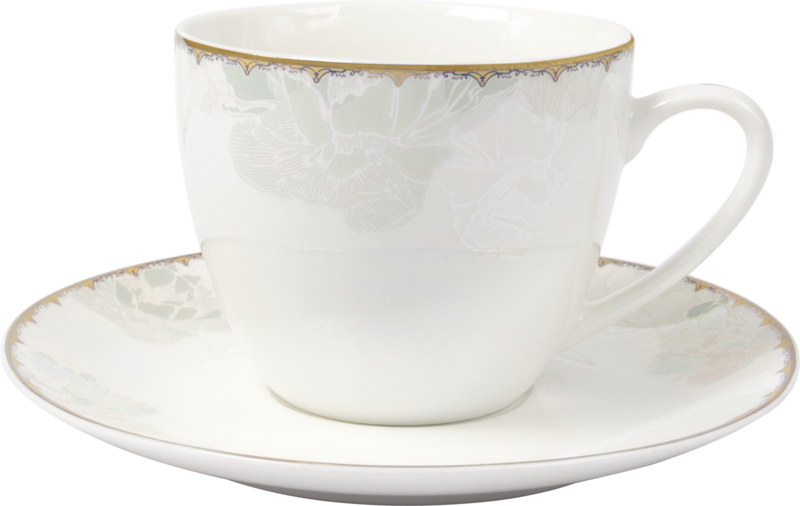 

ORCHID 12PCS NBC CUP AND SAUCER SET LOTUS