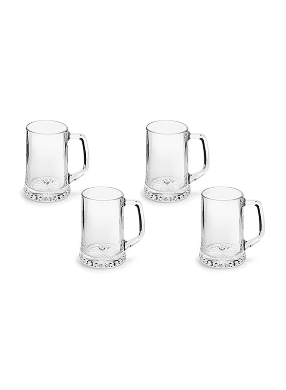 

Orchid 320ml 4-Piece Royal Leerdam Artisan Beer Mug Set, Clear