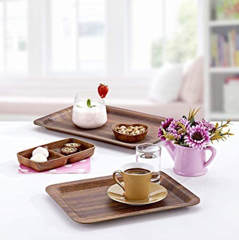Evelin Large Serving Tray, 10234M, Brown