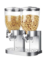 Orchid Cereal and Dry Food Dispenser, Silver/Clear
