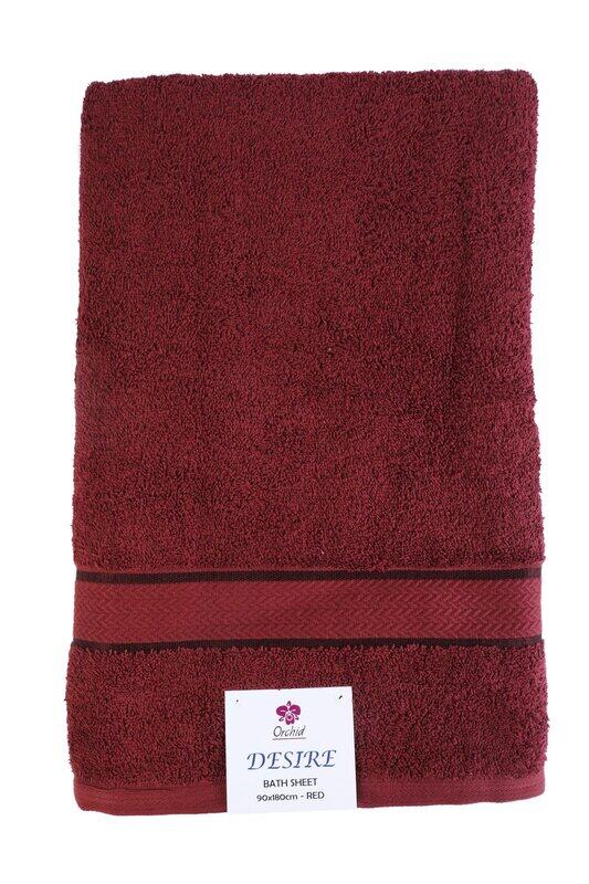 

ORCHID DESIRE BATH SHEET 89X178CM RED