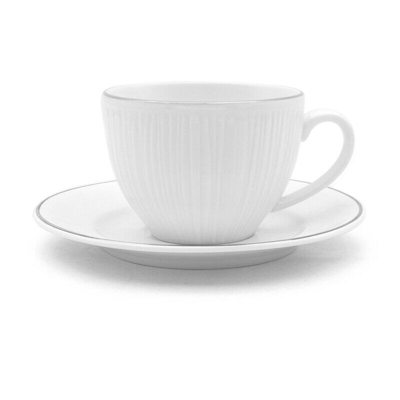 

ORCHID 12PCS NBC CUP AND SAUCER SET EMBOSS LINEN