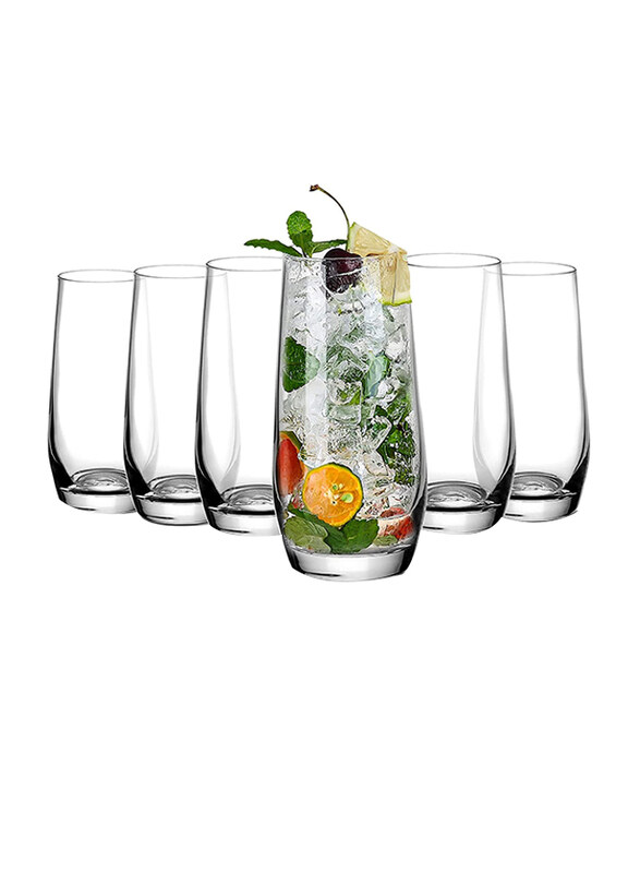 

Orchid 360ml 6-Piece Royal Leerdam Dining At Home High Ball Glass Set, Clear
