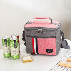 Orchid Insulated Lunch Bag, Pink/Grey