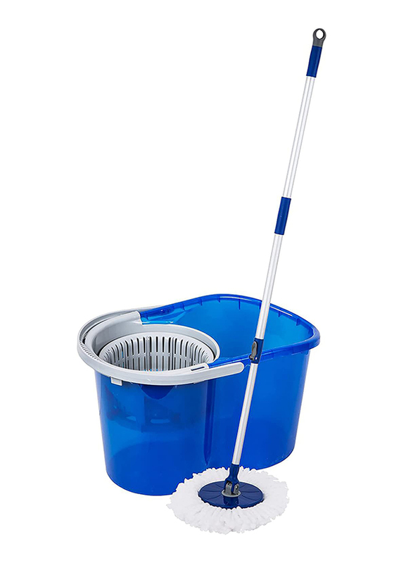 Orchid Mop and Buckets Sets with Stainless Steel Handle & Microfiber Pad, 14 Litre