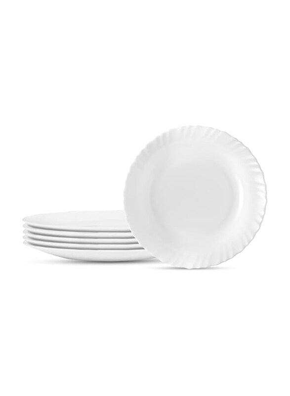 

Orchid 7.5-Inch 6-Piece Opalware Classique Ceramic Round Serving Plates, White