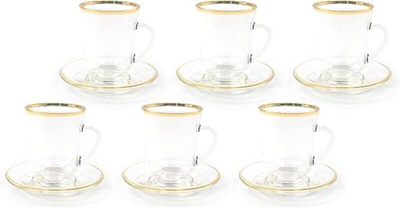

ORCHID 12PCS GLASS TEA CUP AND SAUCER GGK