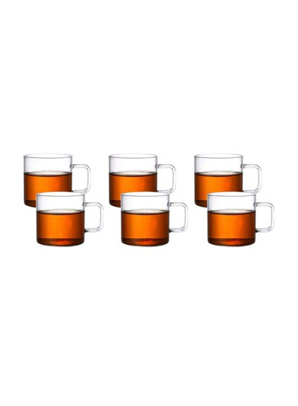 

Neoflam 6-Piece 100ml Set Borosilicate Double Wall Glass Mugs, DTC8310H, Clear