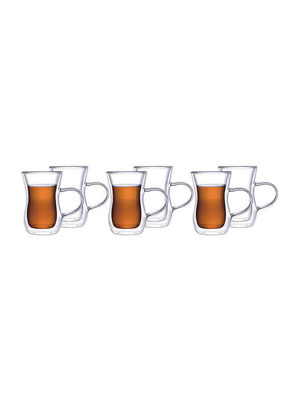 

Neoflam 100ml 6-Piece Double Wall Glass & Mugs Set, Clear