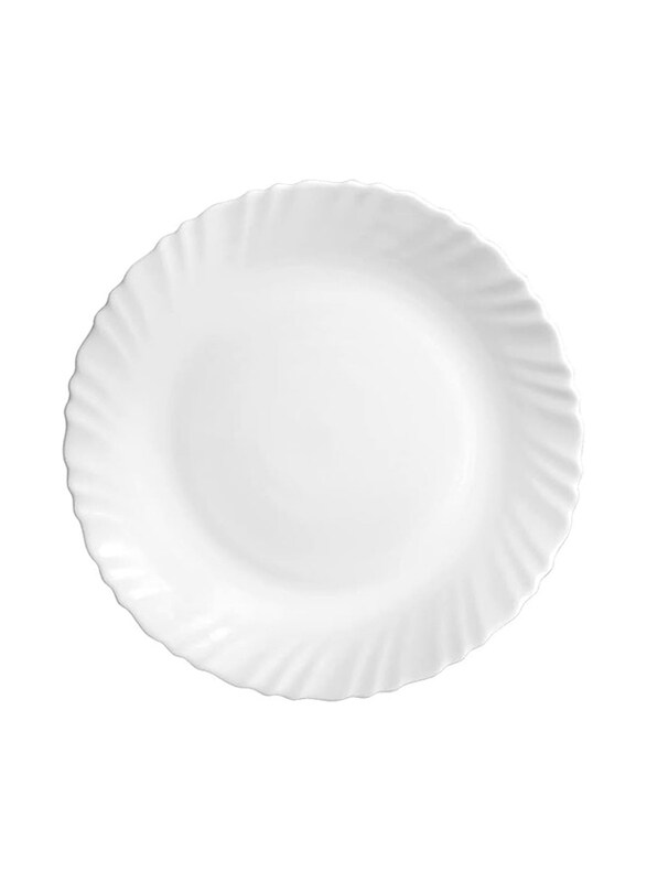 

Orchid 11-Inch 2-Piece Opalware Classique Ceramic Dinner Plate Set, White