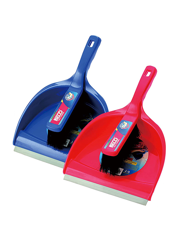 Orchid Red Dustpan Set with Dust Pan & Brush, 2-Piece