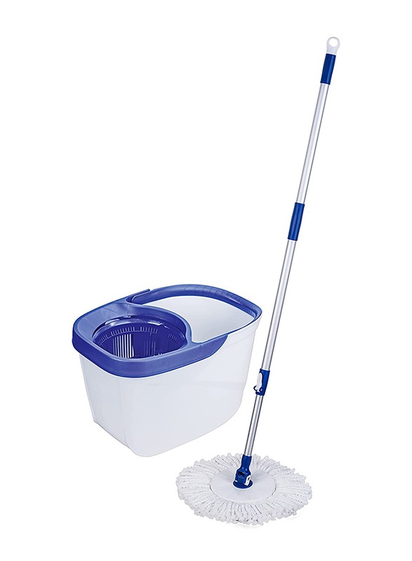 Orchid Mop and Buckets Sets with Stainless Steel Handle & Microfiber Pad, 18 Litre