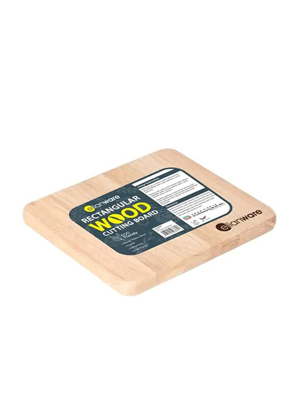 

Elianware Rubberwood Cutting Board, Medium, Brown