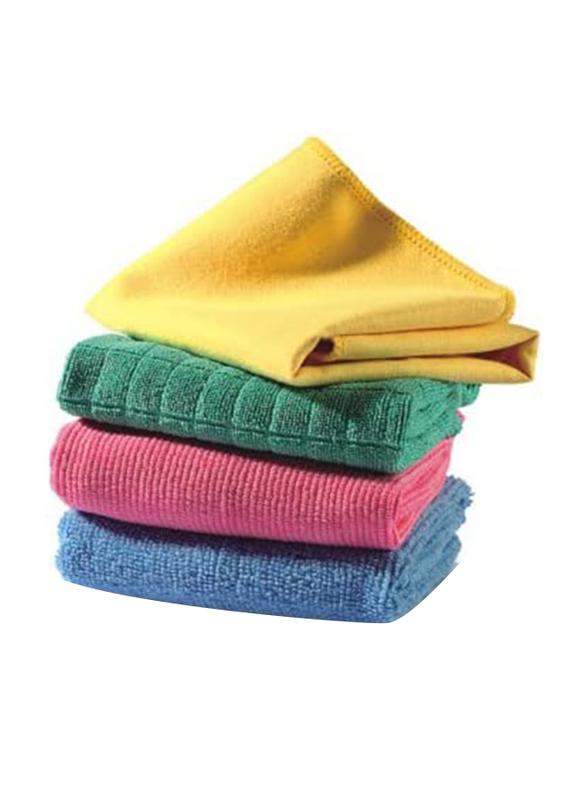 Orchid Microfiber Kitchen Cleaning Kitchen Towels, 4 (32 x 32cm)