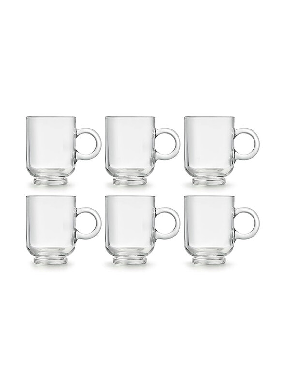 

Orchid 370ml 6-Piece Royal Leerdam Sentido Americano Mug Set, Clear
