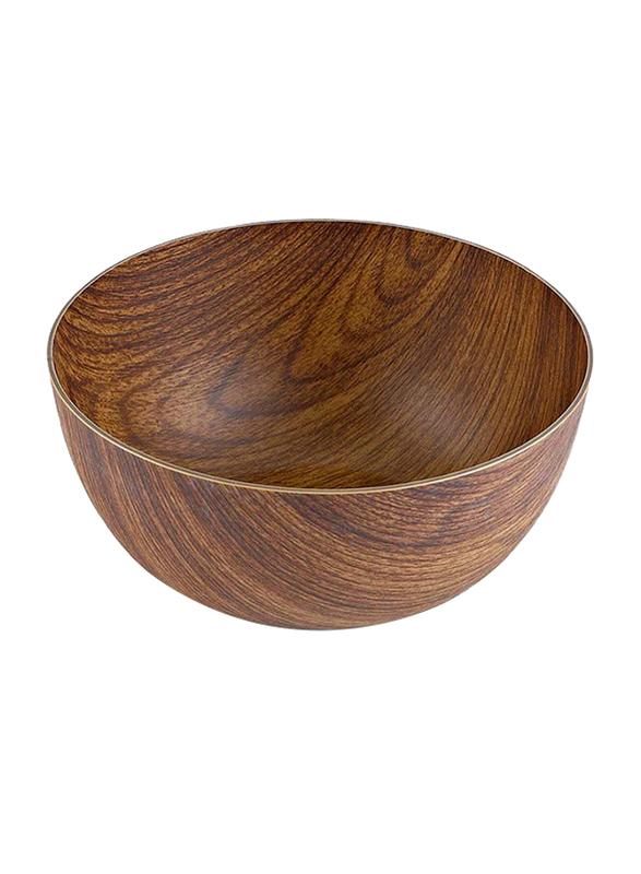 Evelin 30cm Round Serving Salad Bowl, 10217, Brown