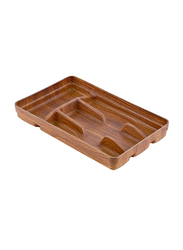Evelin 4 Compartment Cutlery Trays, Brown