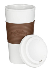 Neoflam Plastic Double Wall Hot Coffee Mug, White