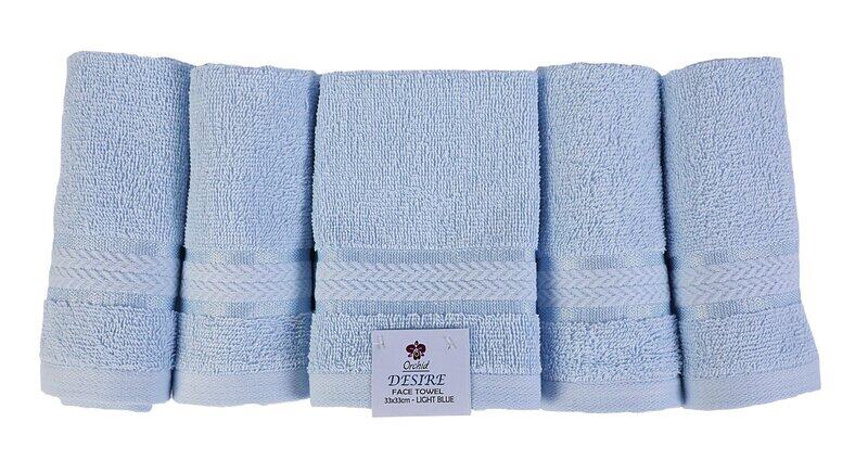 

ORCHID DESIRE FACE TOWEL 30X30CM LIGHT BLUE