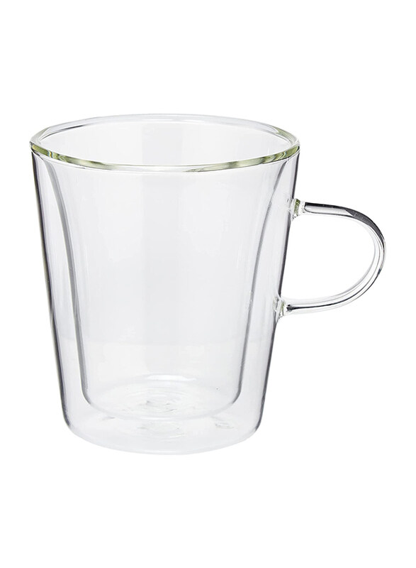 

Neoflam 250ml 2-Piece Double Wall Glass Mug Set, Clear