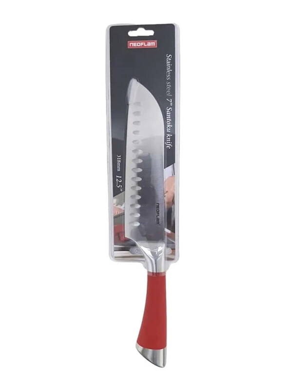 

Neoflam 12.5-inch Stainless Steel Santoku Knife, Multicolour