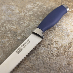 Taylor's Eye Witness 8-inch Syracuse Stainless Steel Bread Knife, Denim Blue/Silver