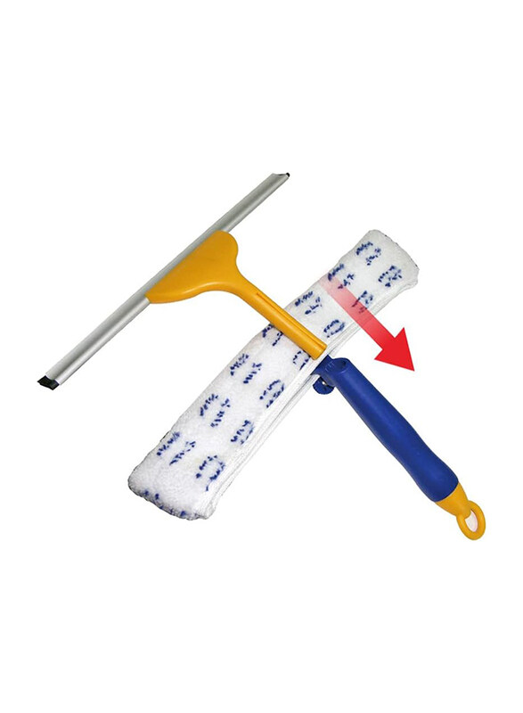 

Orchid Neco Rubber Squeegee Window Cleaner and Microfibre Glass Window Wiper, Yellow/Blue