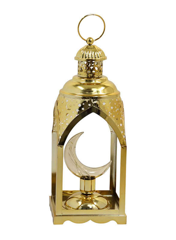 

Saving Home Ramadan Hanging LED Lamp, 12 x 12 x 36cm, Gold