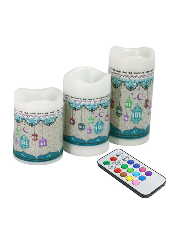 

Saving Home Ramadan LED Candle Light with Remote, Multicolour