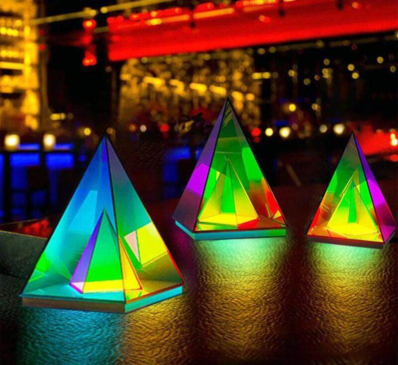 

Generic LED Pyramid Table Lamp, Multicolour