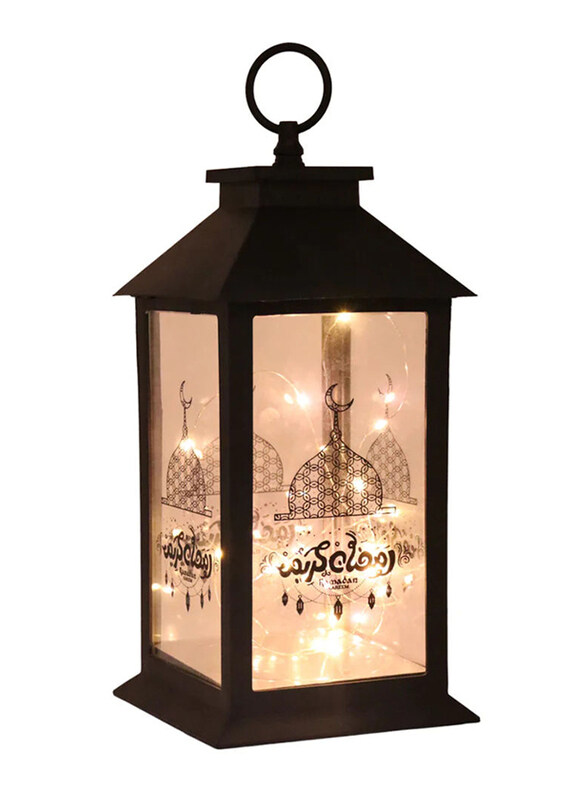 

Saving Home Ramadan LED Lantern, 14 x 14 x 34cm, Black
