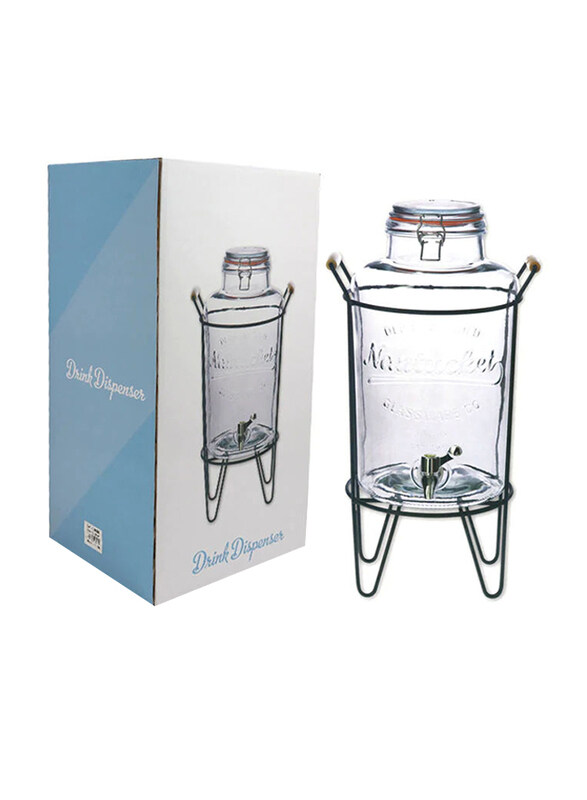 

Saving Home 8 Ltr Glass Beverage Juice Dispenser with Stand, Clear