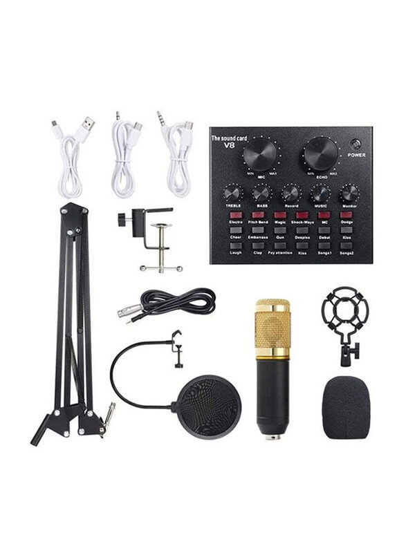 

Unbranded Live Sound Card & Suspension Microphone Kit, BM800, Multicolour