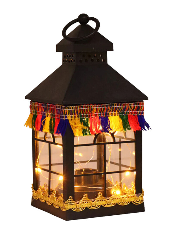 

Saving Home Ramadan LED Hanging Lantern, 10 x 10 x 23cm, Black