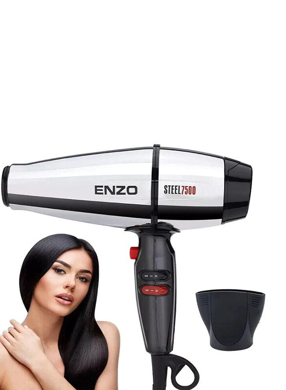 

Enzo Hair Dryer, 7500W, Silver/Black